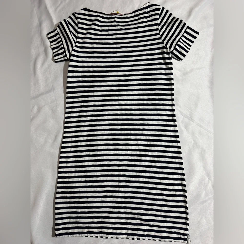 Boden Darcey Jersey Mini Cotton T-Shirt Dress Nautical Stripe Navy like new - Picture 5 of 7